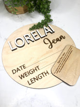 Load image into Gallery viewer, Birth Stat Round