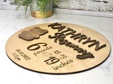 Load image into Gallery viewer, Birth Stat Round