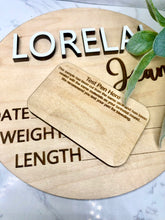 Load image into Gallery viewer, Birth Stat Round