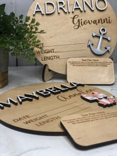 Load image into Gallery viewer, Birth Stat Round