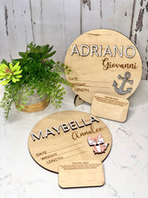 Load image into Gallery viewer, Birth Stat Round