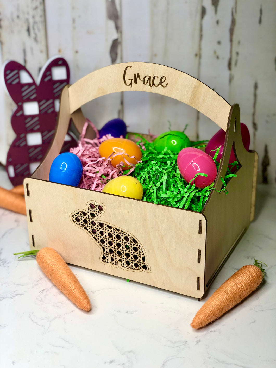 Personalized Wood Easter Basket